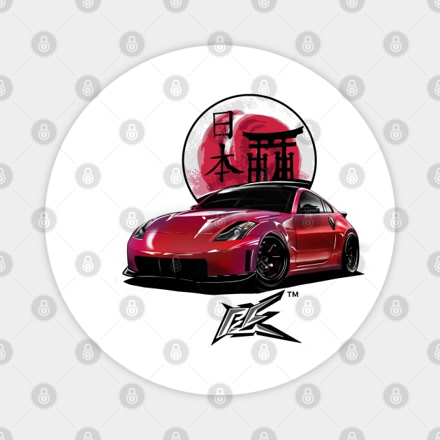 nismo 350z pearl red Magnet by naquash